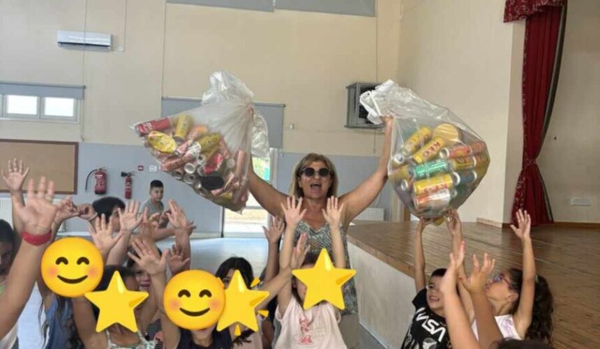 Ενθαρρύνοντας τα παιδιά στην ανακύκλωση για φιλανθρωπικούς σκοπούς.